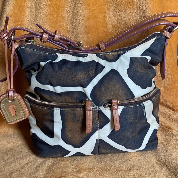 Dooney & Bourke Giraffe Print Shoulder Bag - Picture 1 of 6